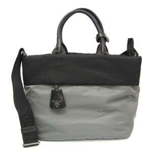 PRADA Black Leather Shoulder Bag